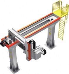 Welding robot hanging upside down skyrail